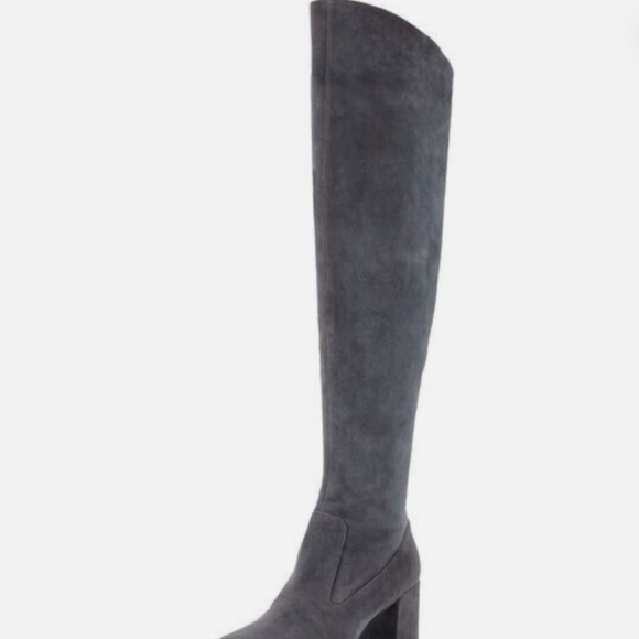 Vince, Blythe grey, Italian suede leather, Knee high Boots size Euro 38 (fit 7-8 - Picture 3 of 10